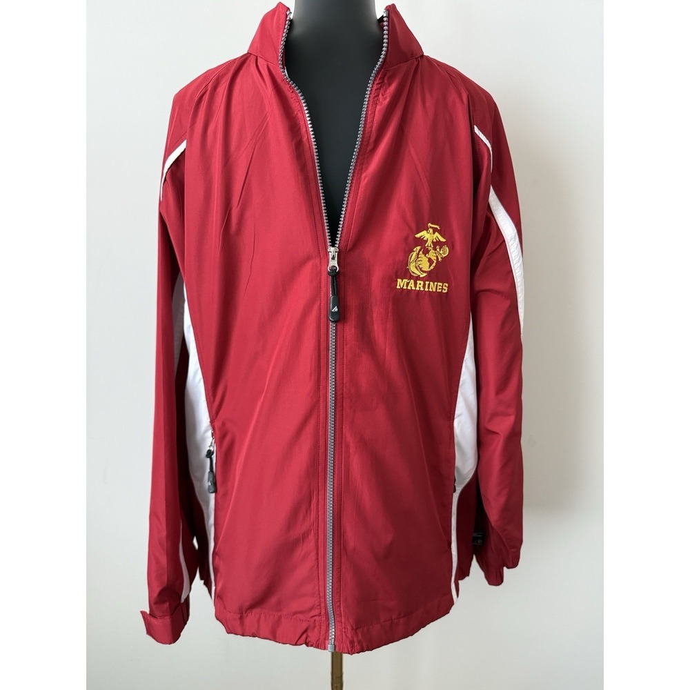 Pro Celebrity Team Sports USMC Windbreaker Men's M Water Resistant Marines EUC